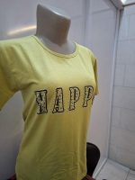 تیشرت چاپی زنانه ویسکوز اعلا،شیک و جوان پسند HAPPY - تصویر 2