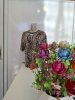 تیشرت یقه گرد زنانه طرح ببری سایز بزرگ لطیف و خواستنی - تصویر 6